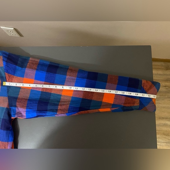 The North Face Reversible Plaid Jacket Size M Blue Shacket Quilted Flannel Coat - Picture 11 of 16